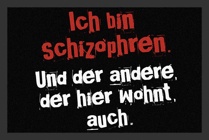 Ich bin schizophren Fußmatte - Schwarzer - Kaffee
