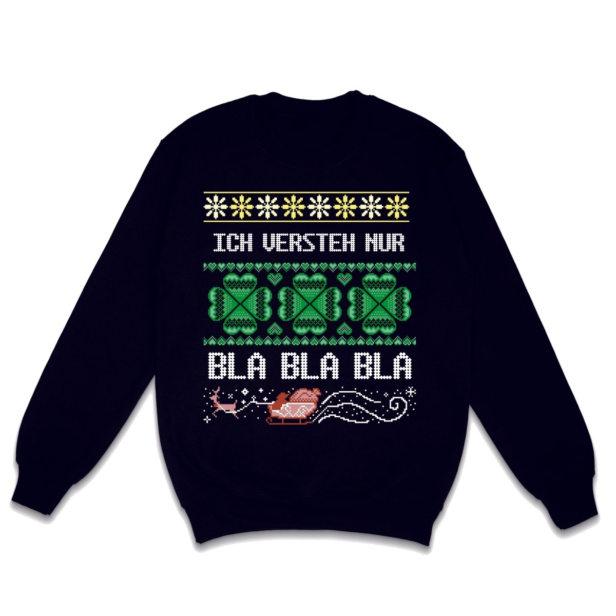 ICH VERSTEH NUR BLA BLA BLA WEIHNACHTSSWEATSHIRT WEIHNACHTEN - Schwarzer - Kaffee
