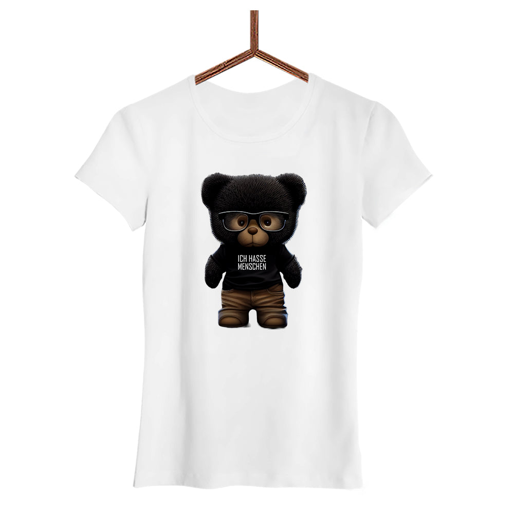 Damen T-Shirt Teddybär Ich hasse Menschen