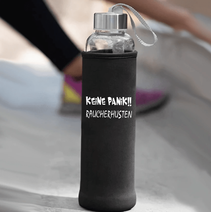 Keine Panik Raucherhusten Trinkflasche 500ml - Schwarzer - Kaffee