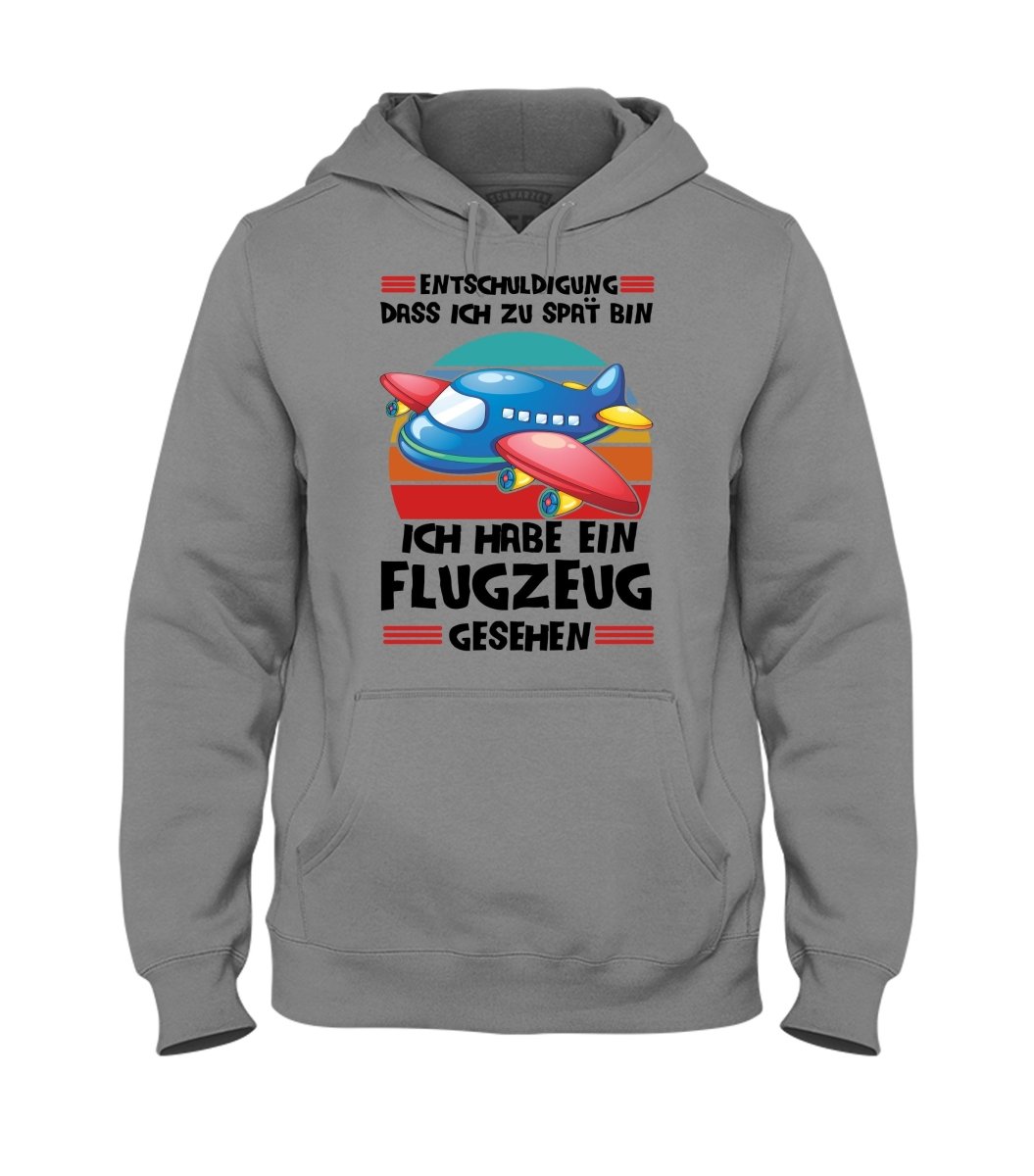 Kinder Hoodie Sweatshirt Flugzeug - Schwarzer - Kaffee