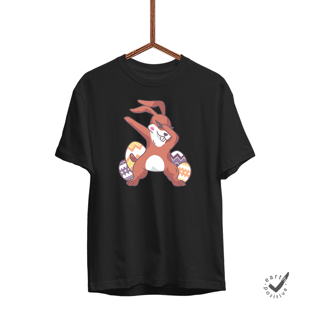 Kinder T-Shirt Dabbing Bunny - Schwarzer - Kaffee