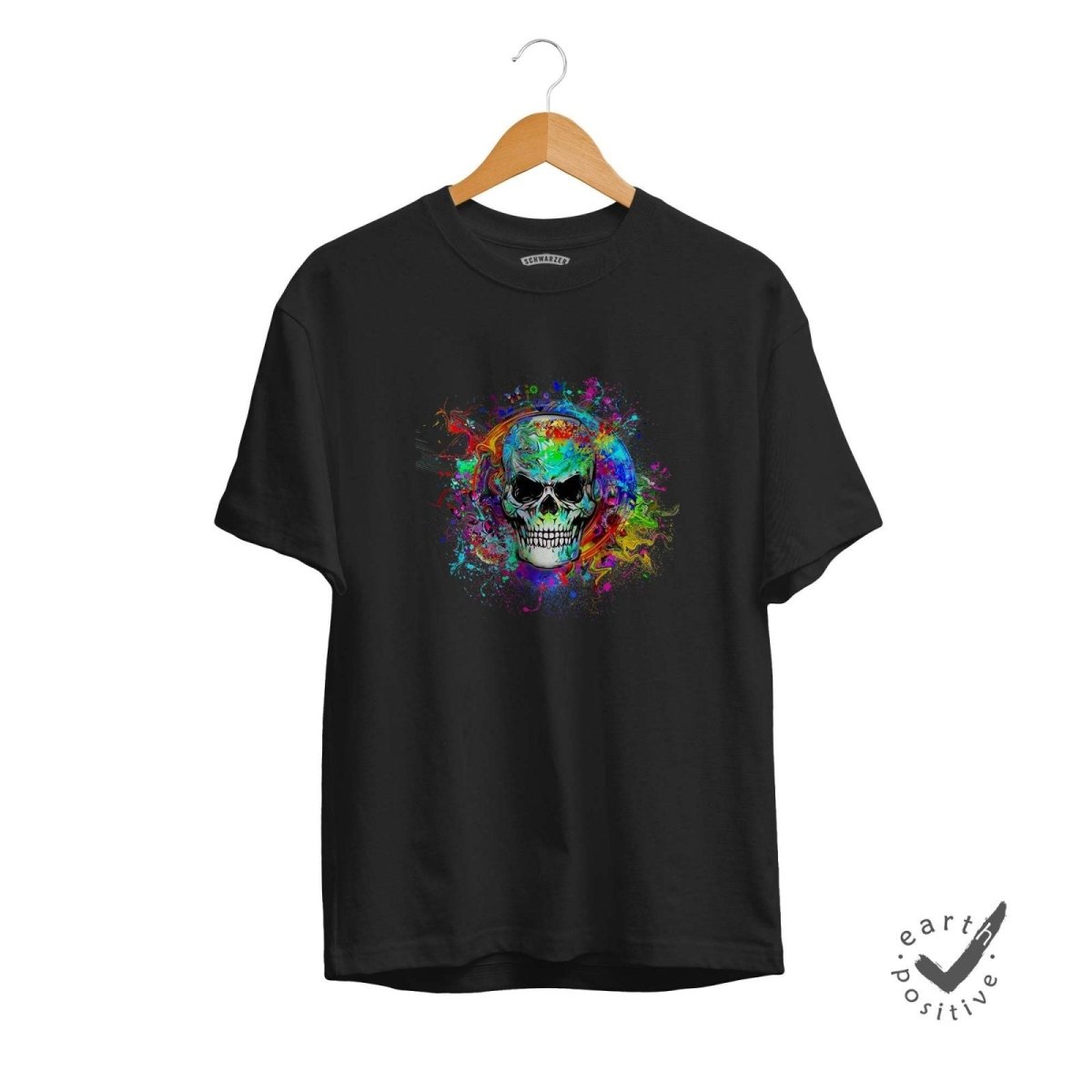 Kinder T-Shirt Totenkopf - Schwarzer - Kaffee