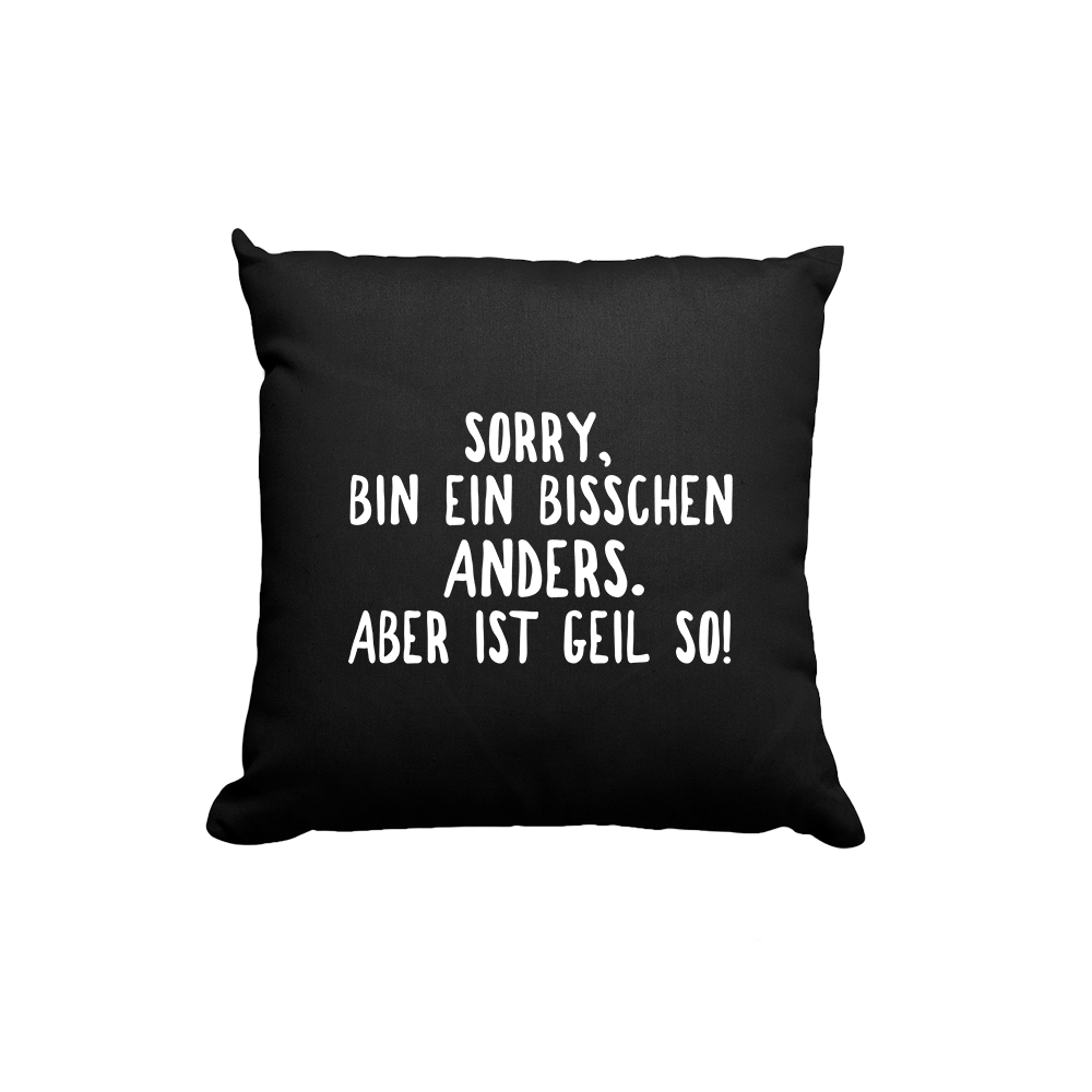 Kissen Ein bisschen anders - Schwarzer - Kaffee