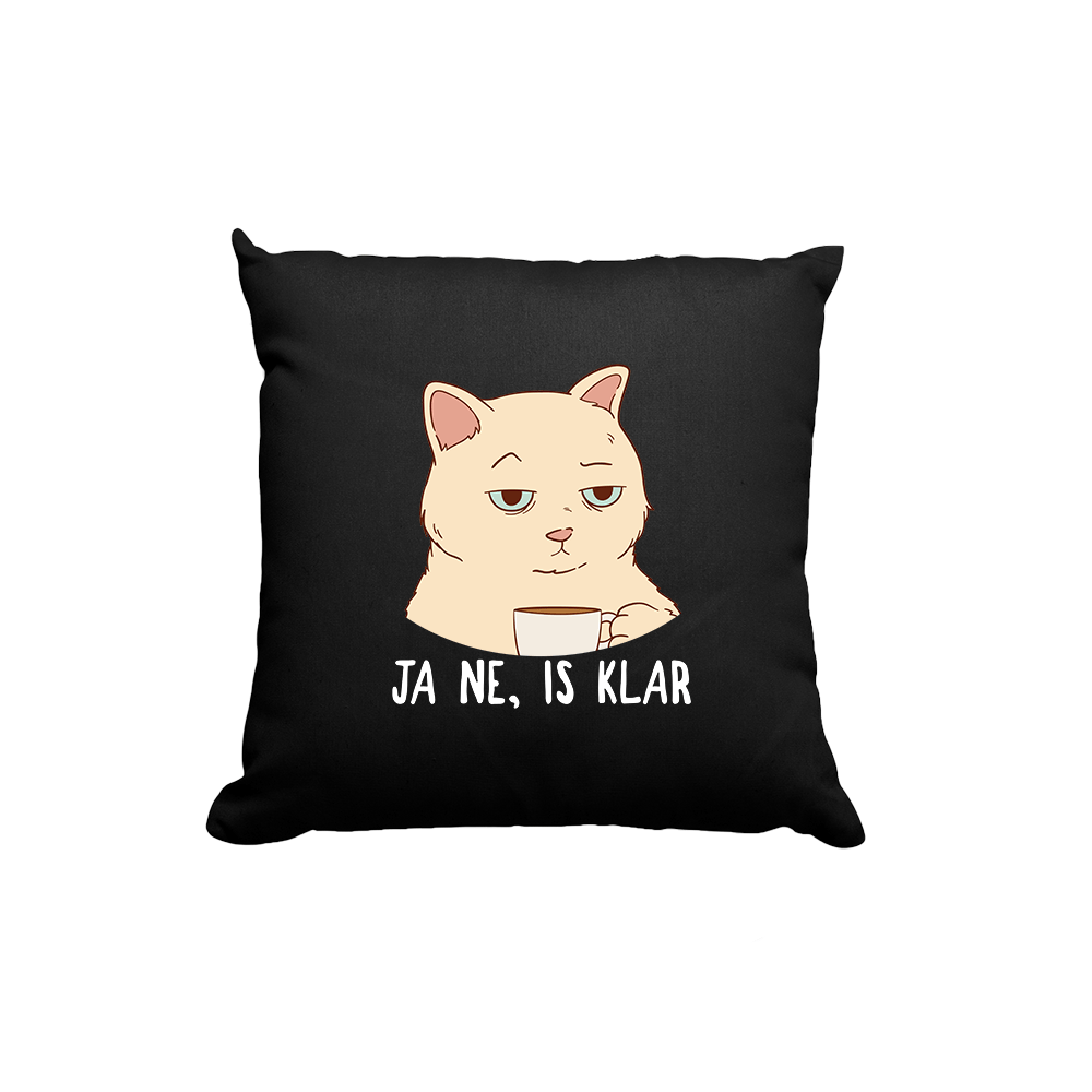 Kissen Ja ne, is klar - Schwarzer - Kaffee