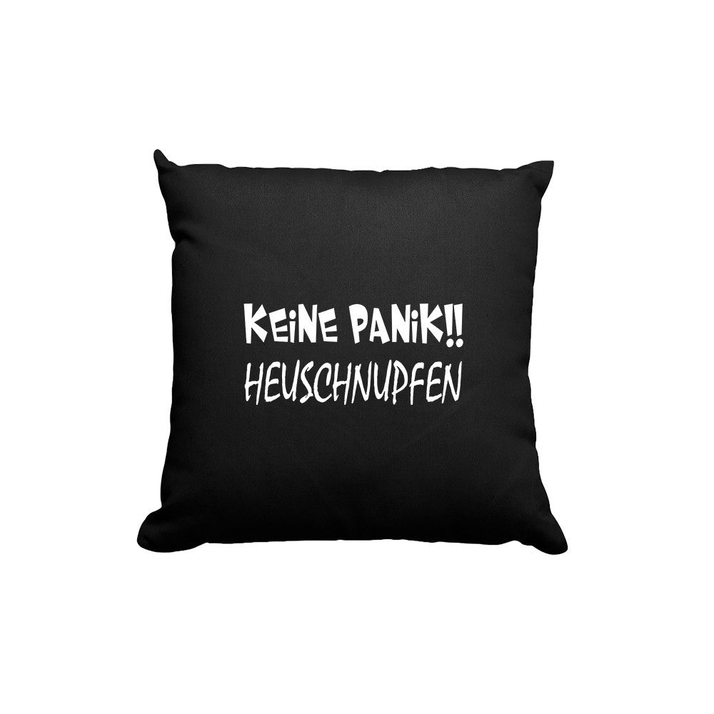 Kissen Keine Panik Heuschnupfen - Schwarzer - Kaffee