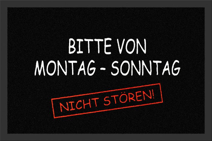 Montag bis Sonntag nicht stören Fußmatte - Schwarzer - Kaffee