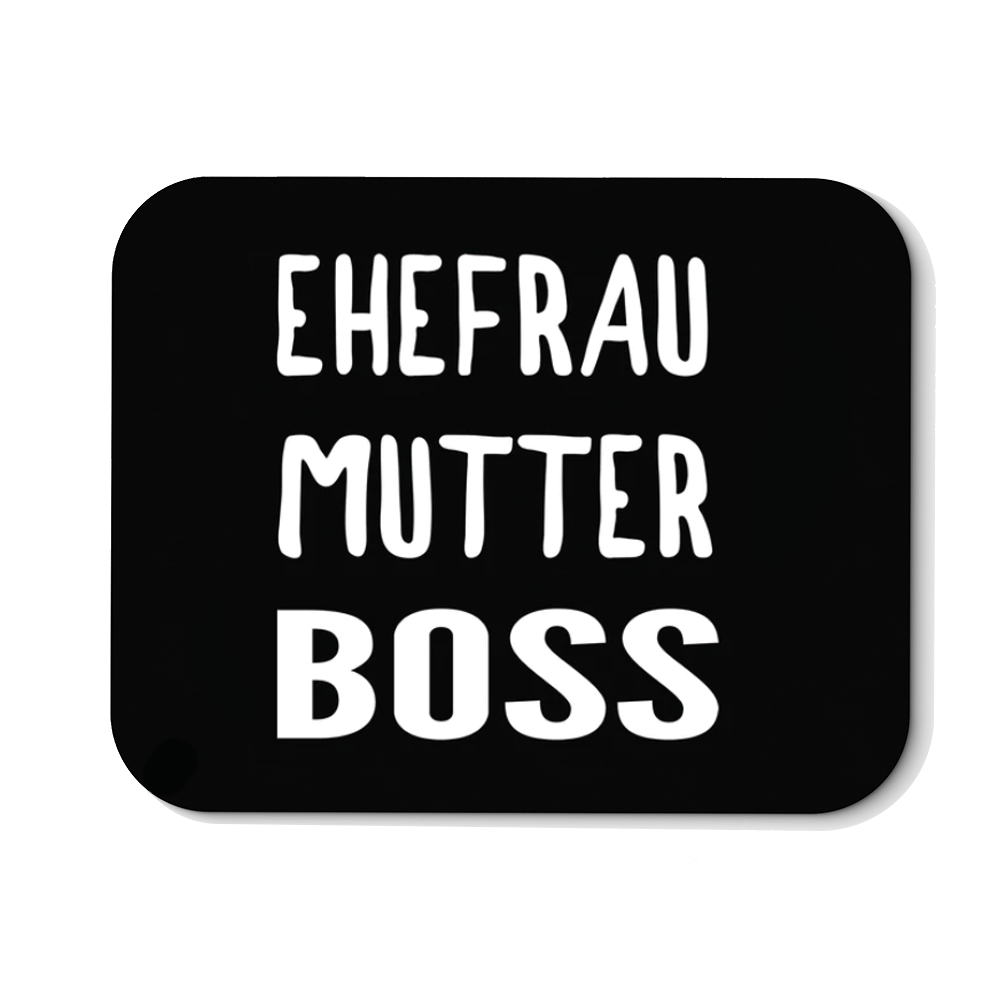 Mousepad Ehefrau Mutter Boss - Schwarzer - Kaffee
