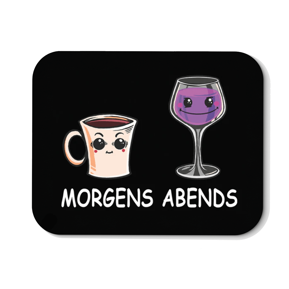 Mousepad Morgens Abends - Schwarzer - Kaffee