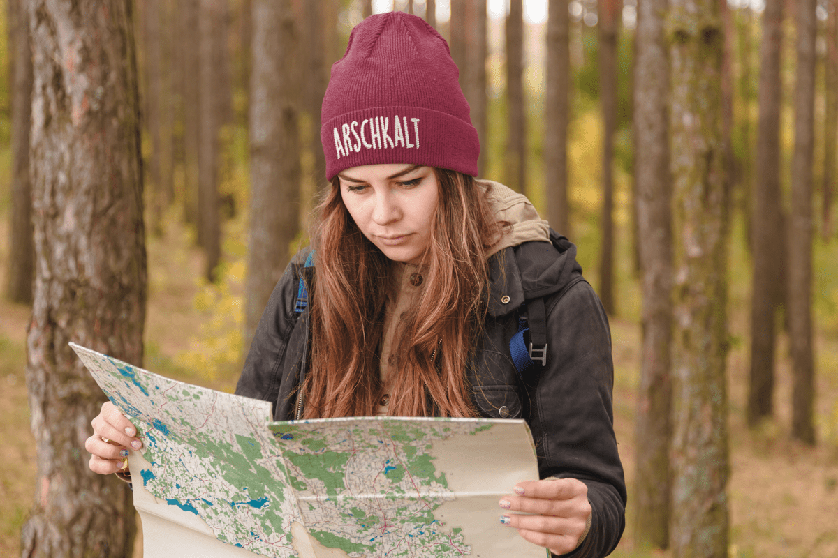 Mütze Arschkalt - Schwarzer - Kaffee