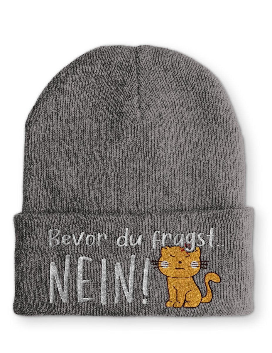 Mütze Bevor du fragst... NEIN Katze - Schwarzer - Kaffee