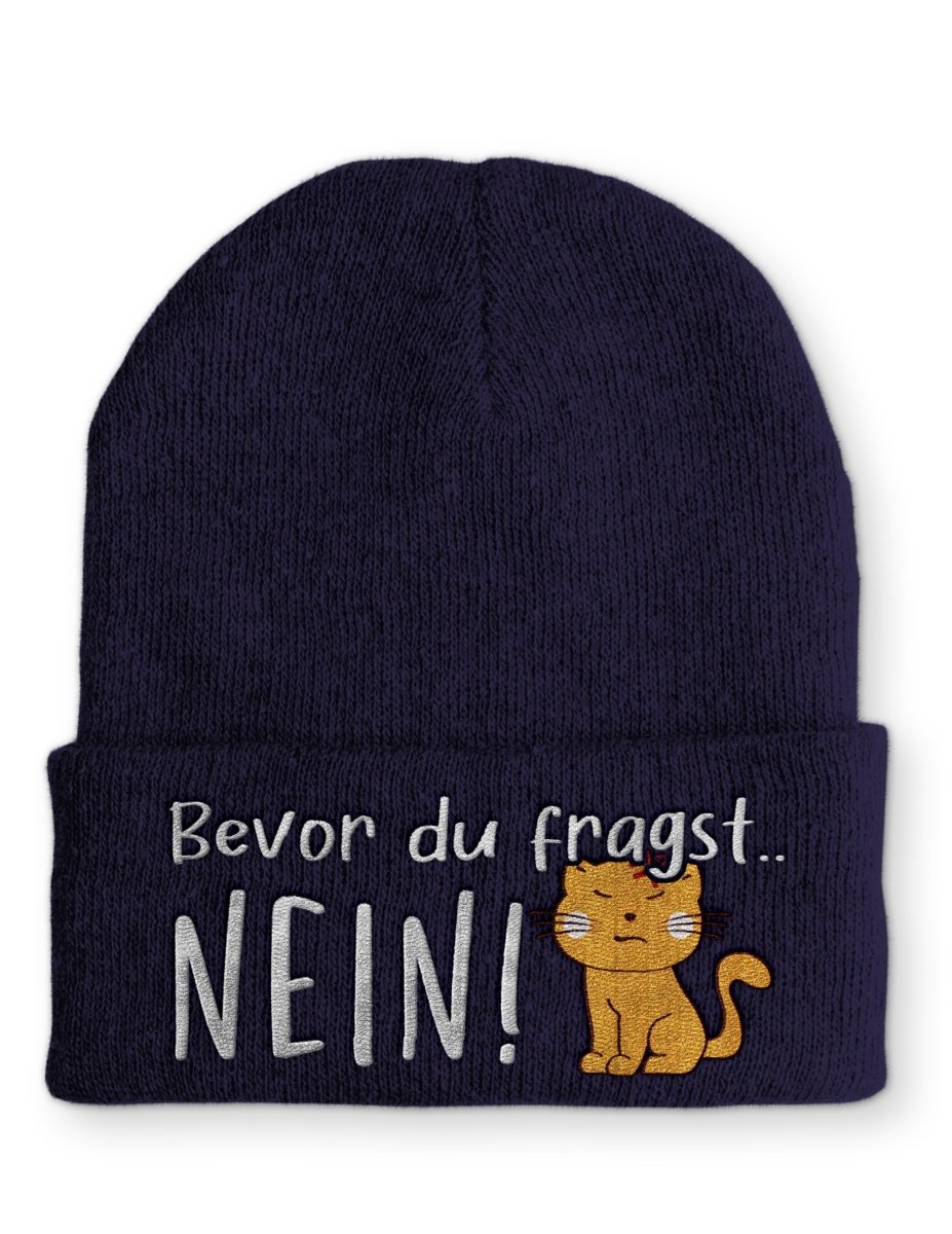 Mütze Bevor du fragst... NEIN Katze - Schwarzer - Kaffee