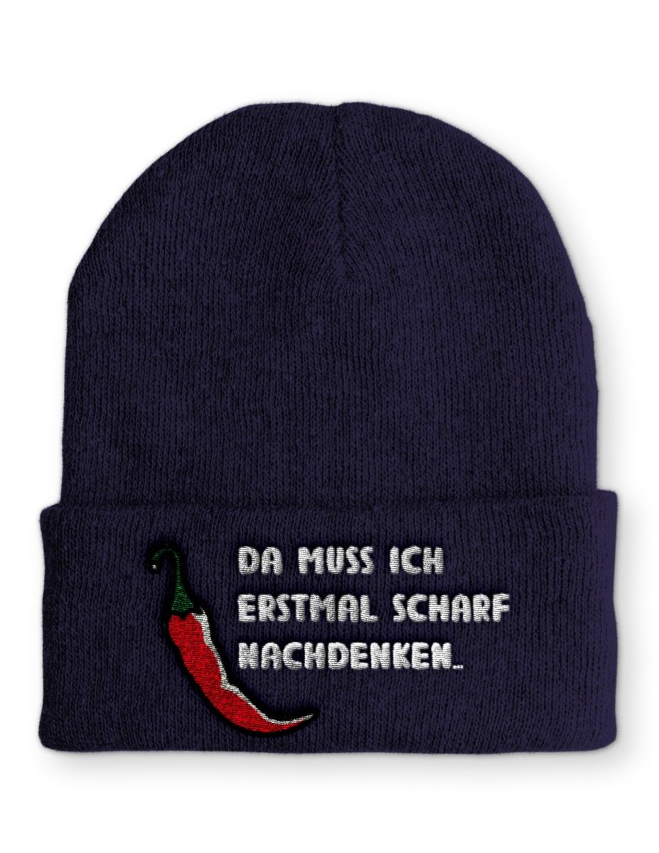 Mütze Da muss ich erstmal scharf nachdenken... - Schwarzer - Kaffee