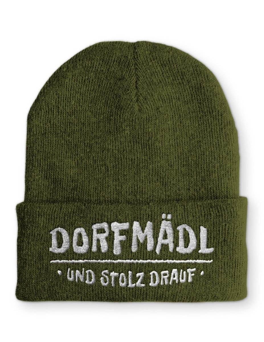 Mütze Dorfmädel und Stolz drauf - Schwarzer - Kaffee