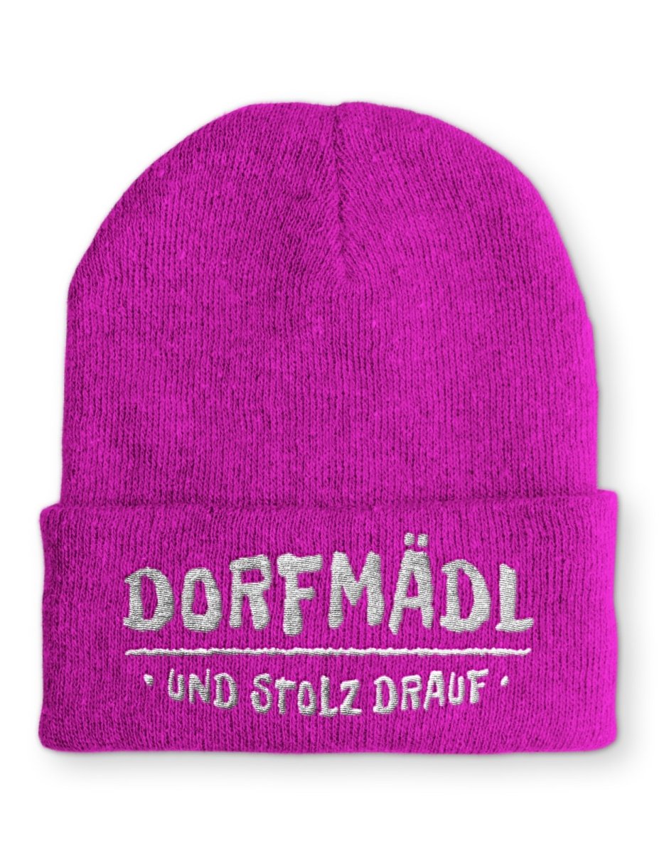 Mütze Dorfmädel und Stolz drauf - Schwarzer - Kaffee