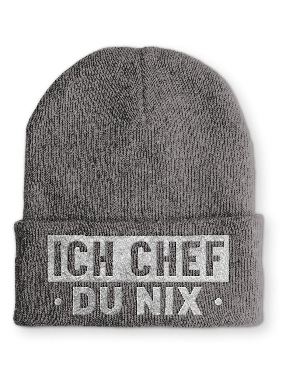 Mütze Ich Chef du nix - Schwarzer - Kaffee