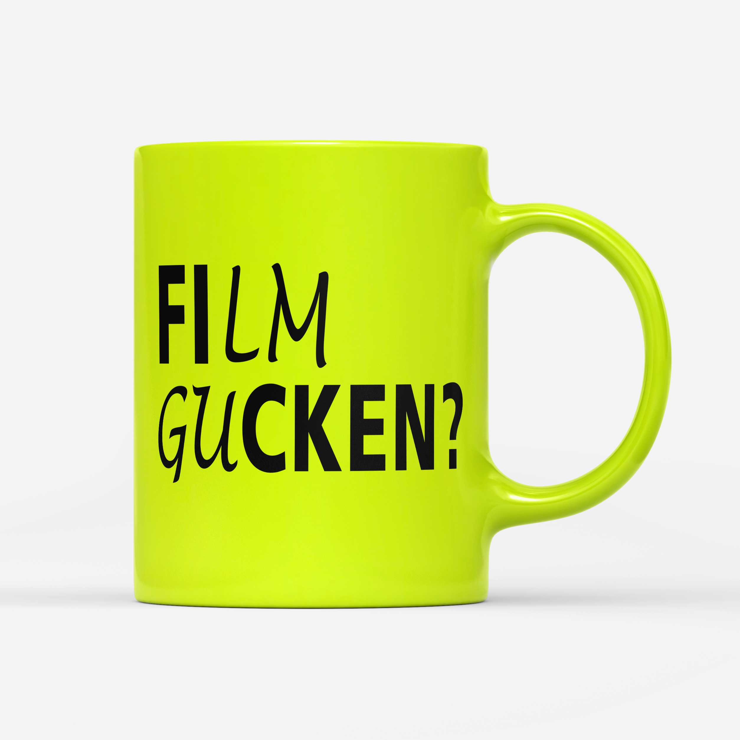 Tasse Neon Film gucken