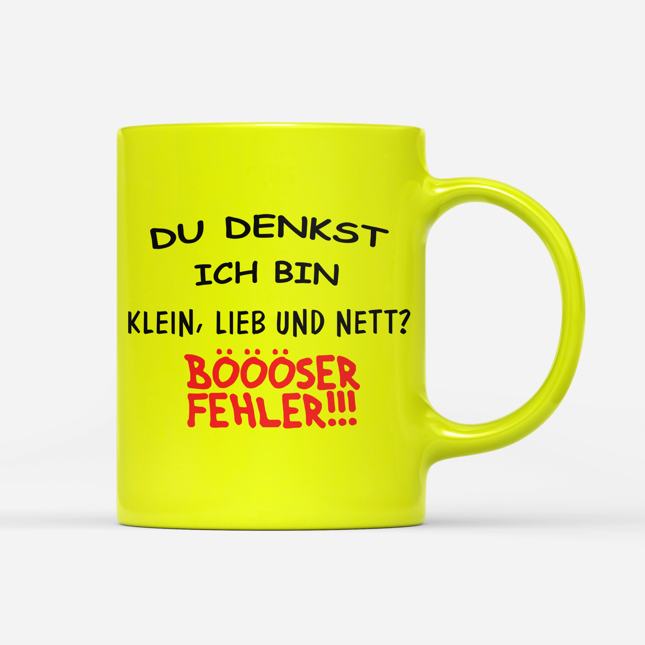 Tasse Neon Klein, lieb und nett