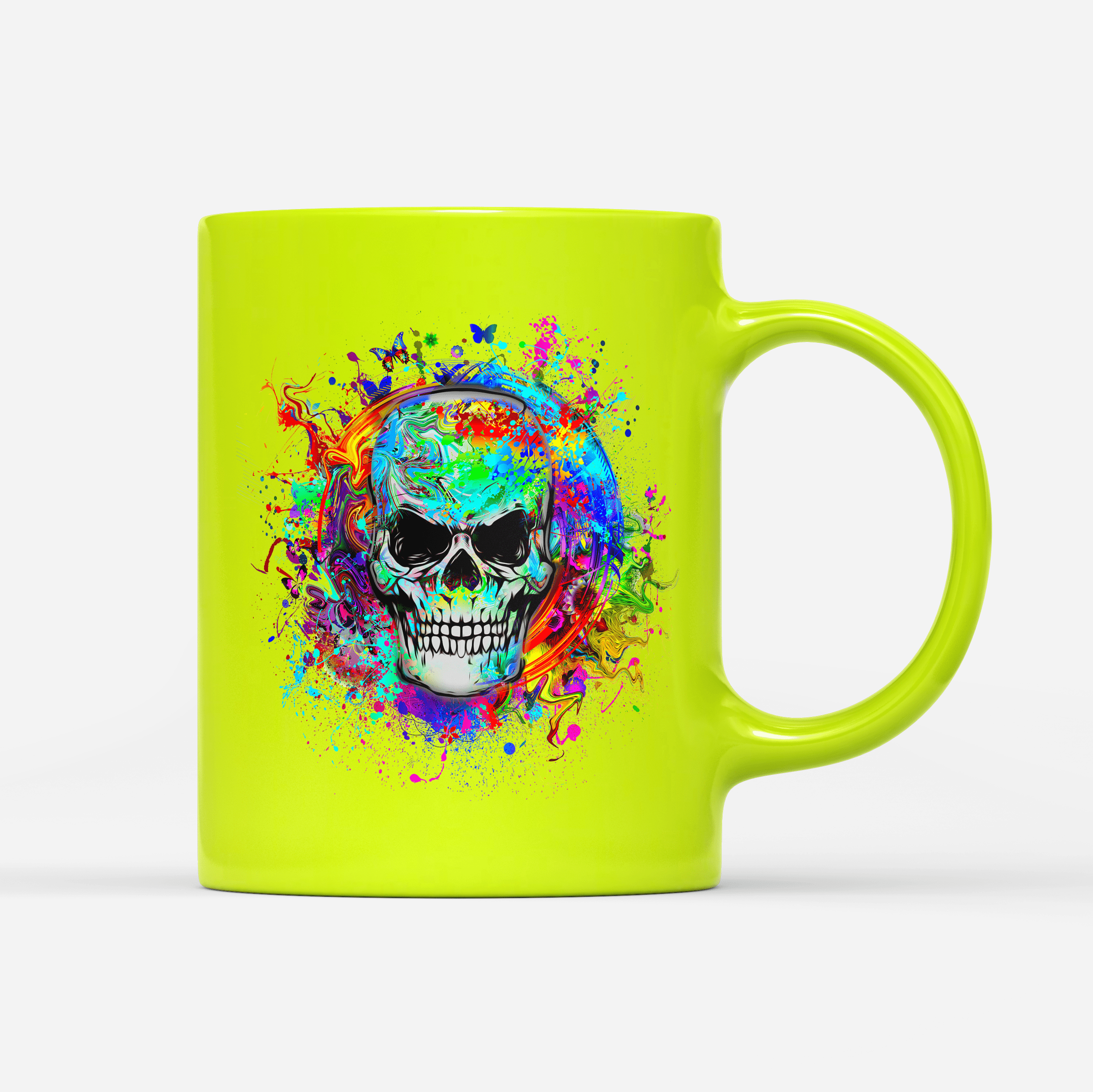 Tasse Neon Totenkopf