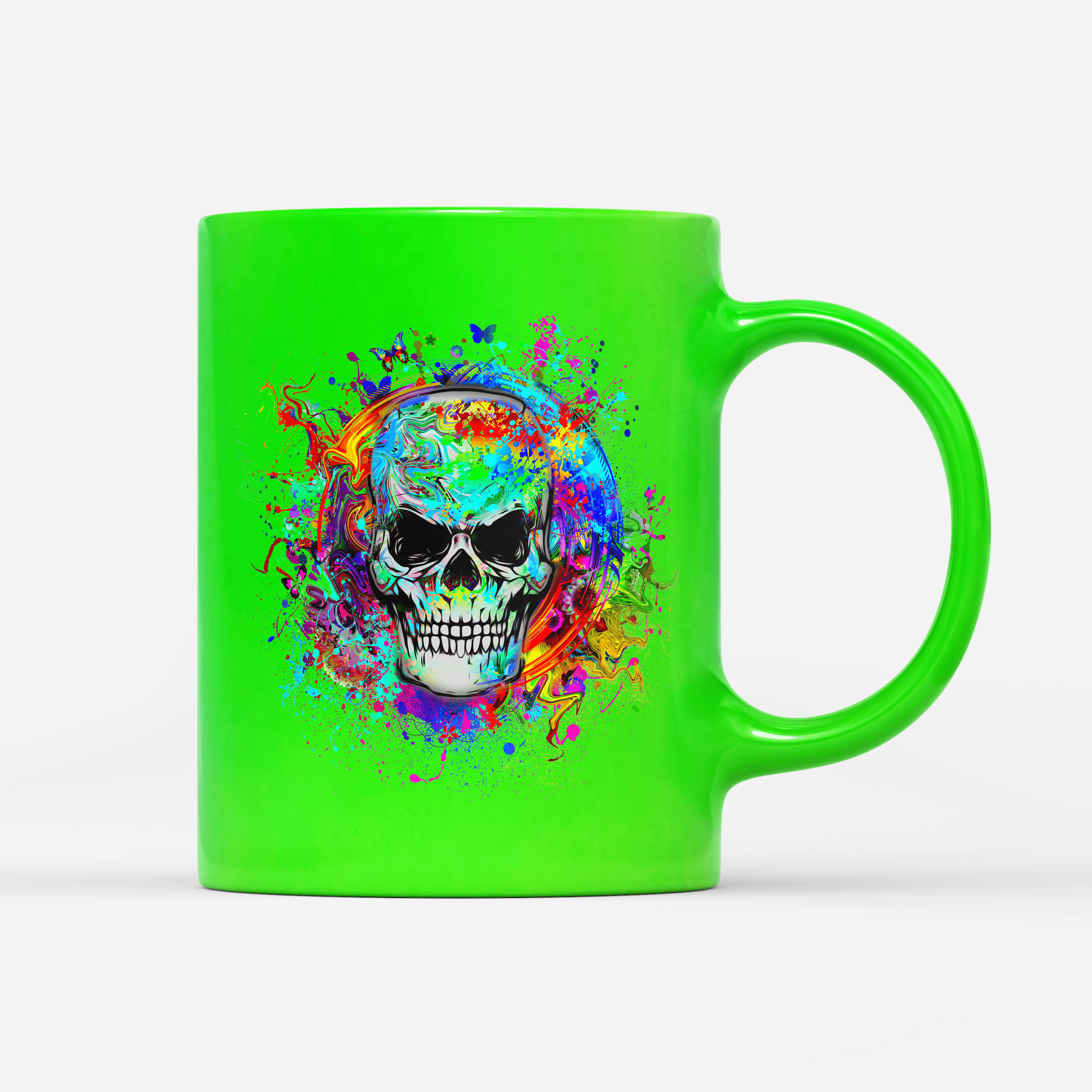 Tasse Neon Totenkopf