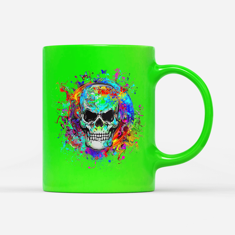 Tasse Neon Totenkopf
