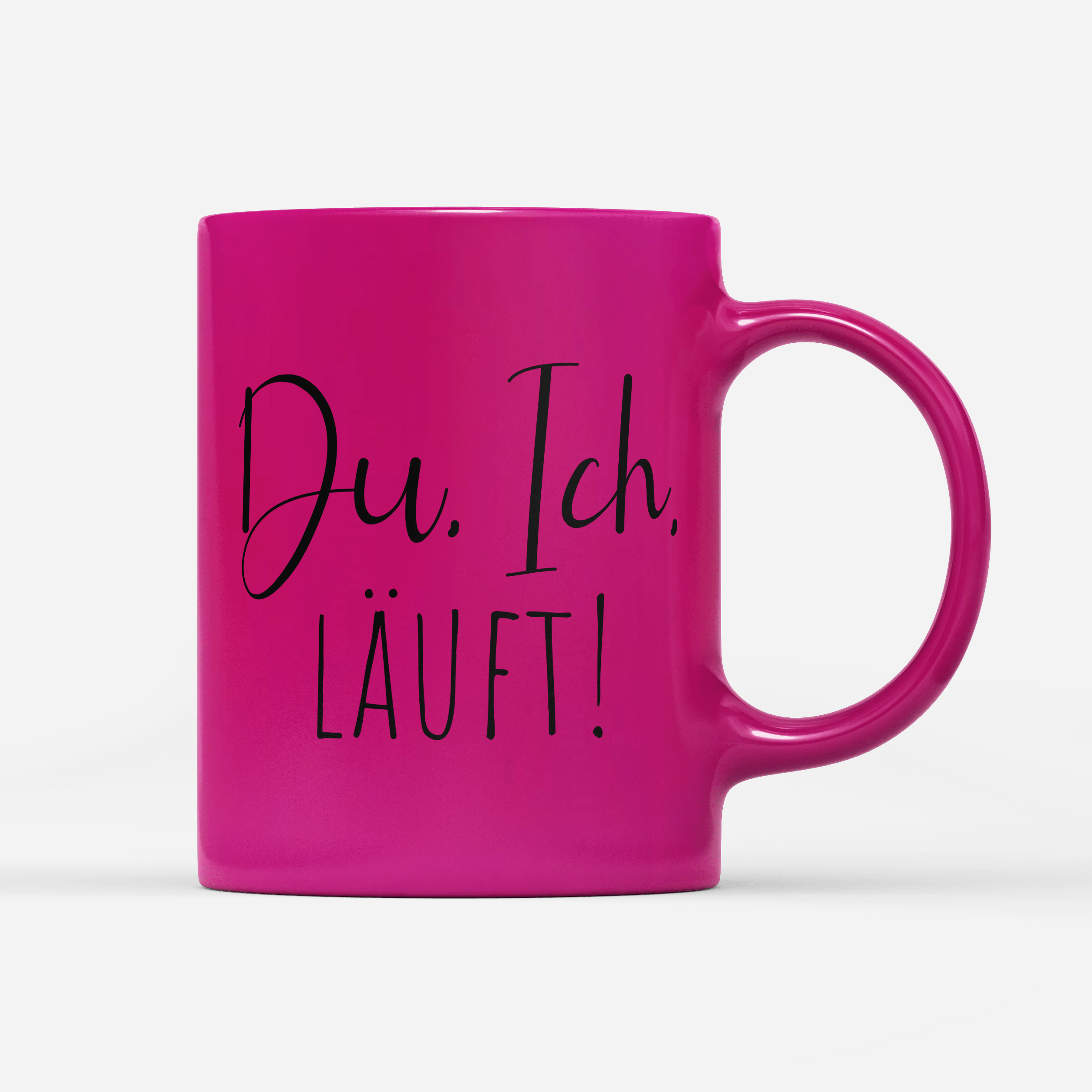 Tasse Neon Du Ich läuft