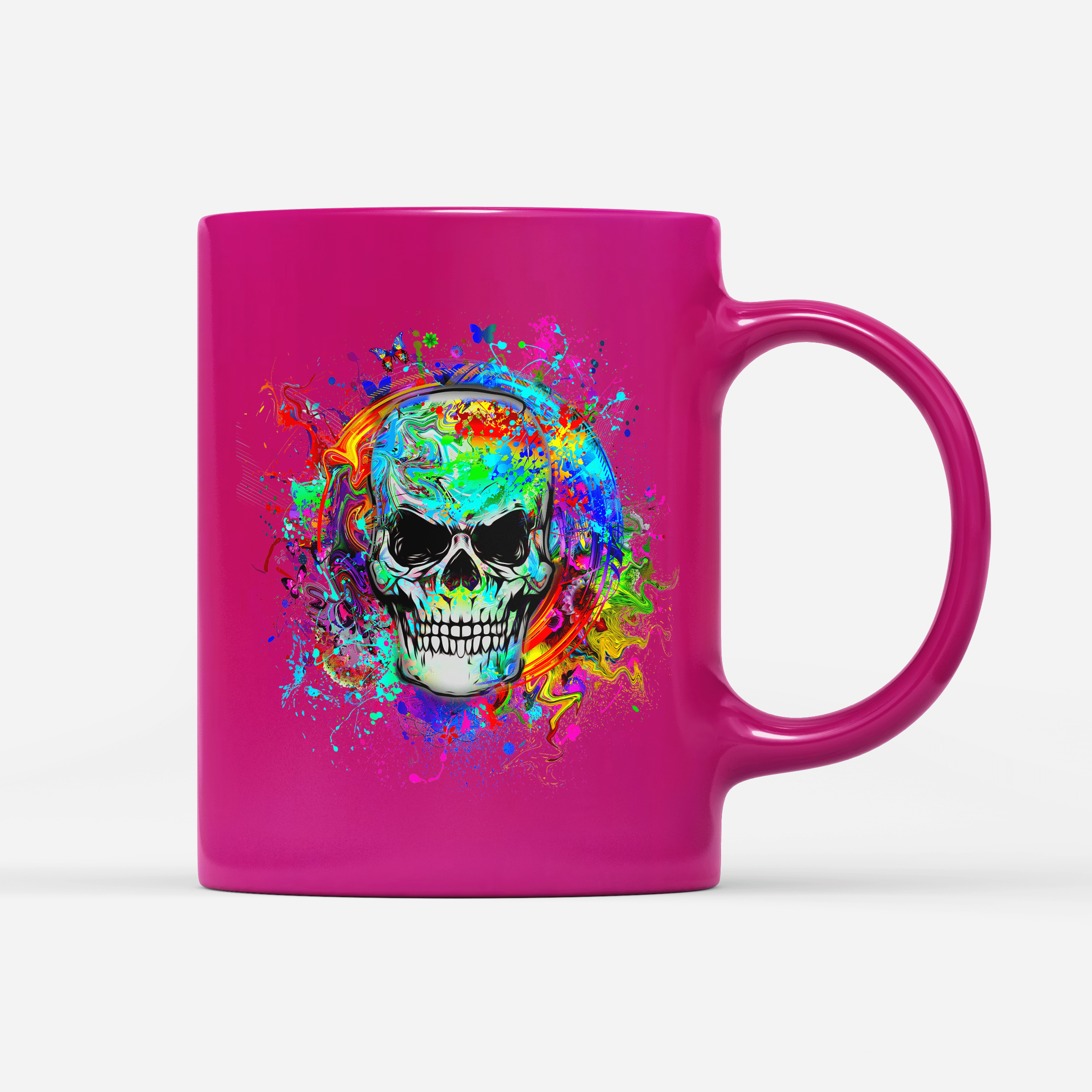 Tasse Neon Totenkopf