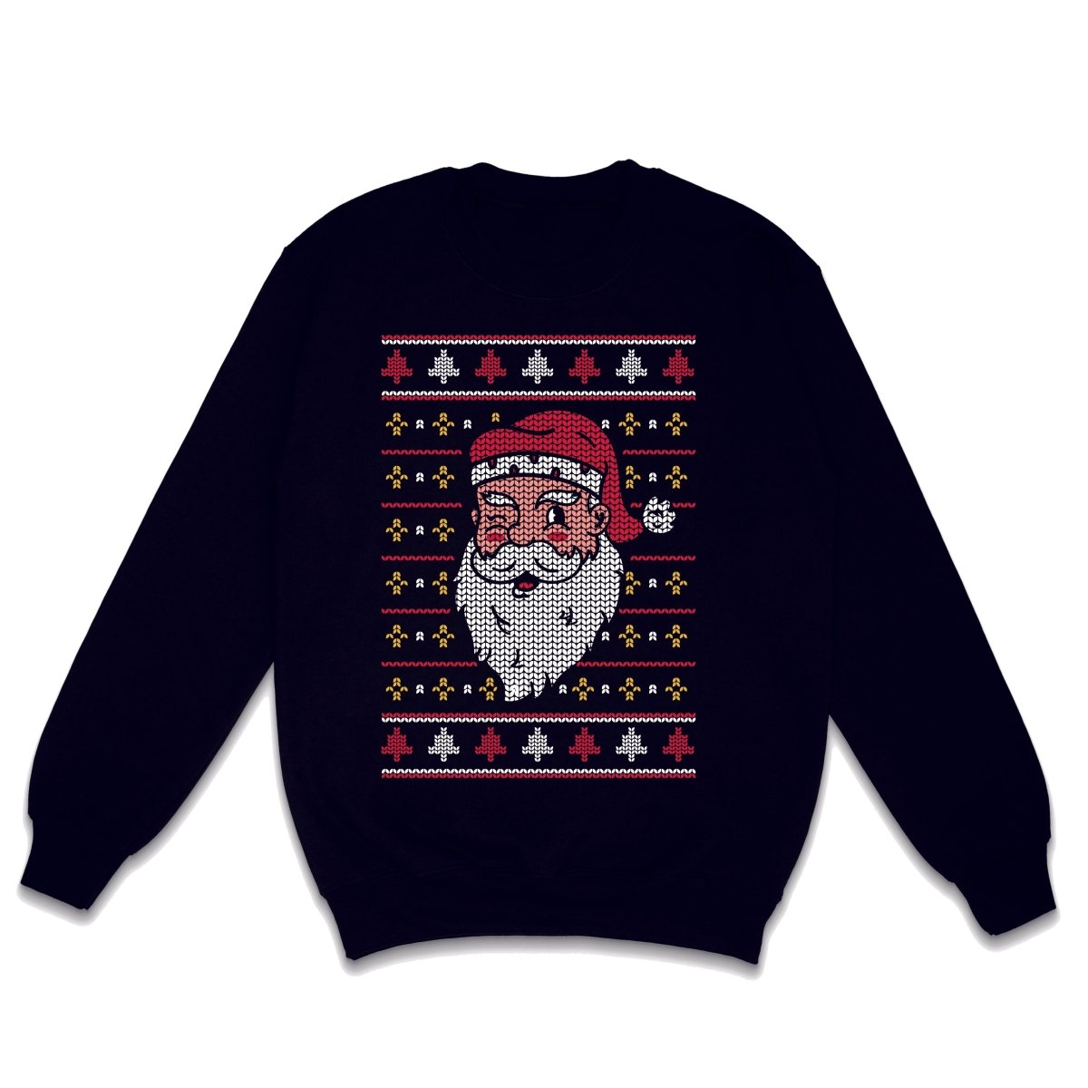 SANTA CLAUS WEIHNACHTSSWEATSHIRT WEIHNACHTEN UGLY SWEATER - Schwarzer - Kaffee