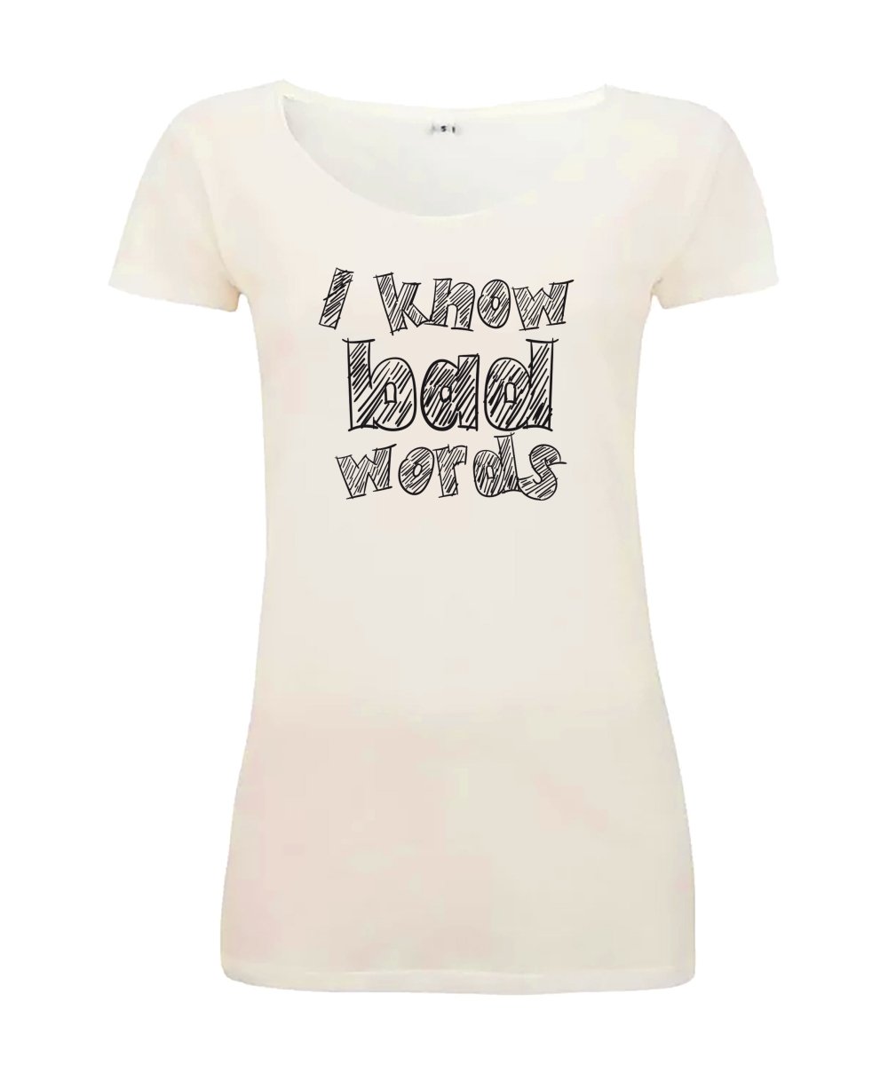 Sommershirt I know bad words Damen T-Shirt - Schwarzer - Kaffee