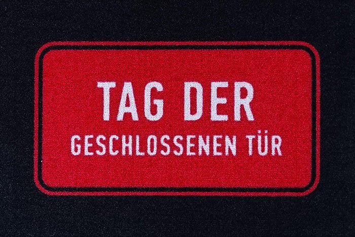 Tag der geschlossenen Tür Fußmatte - Schwarzer - Kaffee