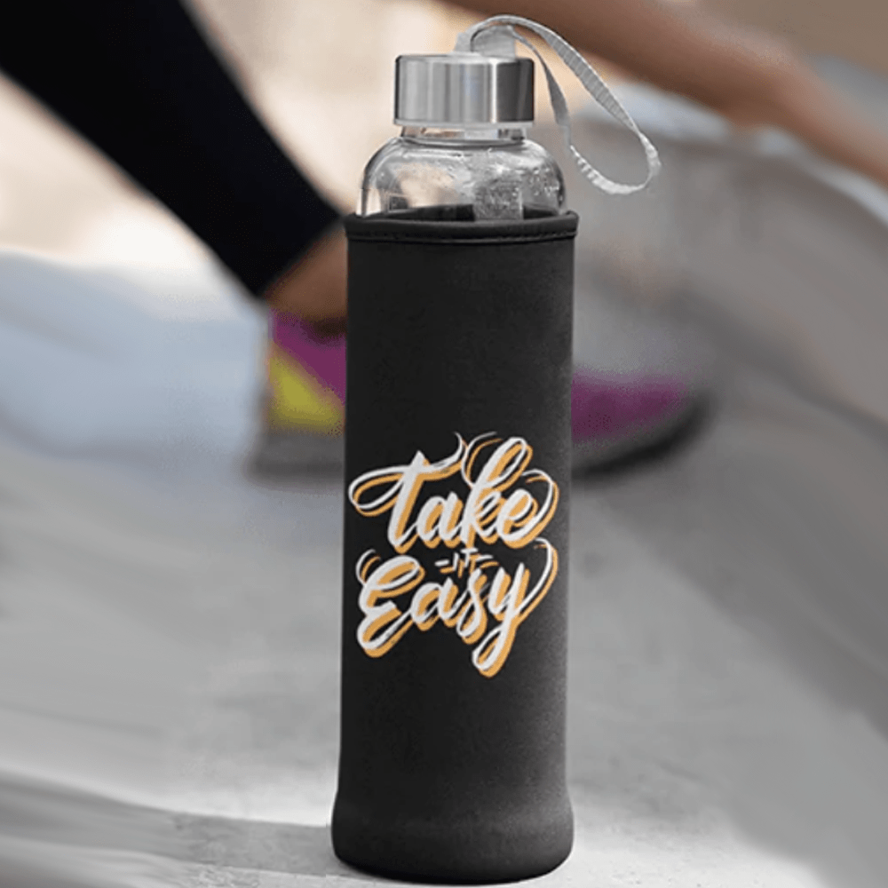 Take it Easy Trinkflasche 500ml - Schwarzer - Kaffee
