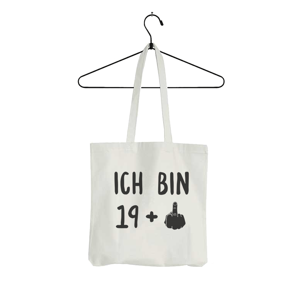 Tasche Ich bin 19+ - Schwarzer - Kaffee