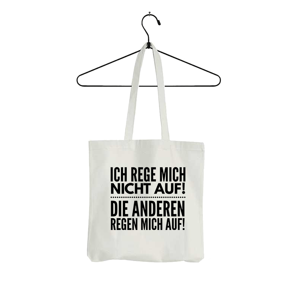 Tasche Ich rege mich nicht auf - Schwarzer - Kaffee