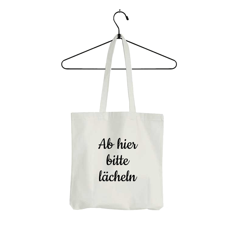 Tasche Ab hier bitte lächeln