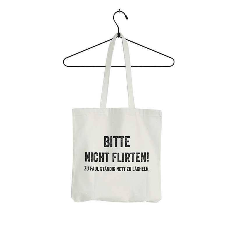 Tasche Nicht flirten! - Schwarzer - Kaffee