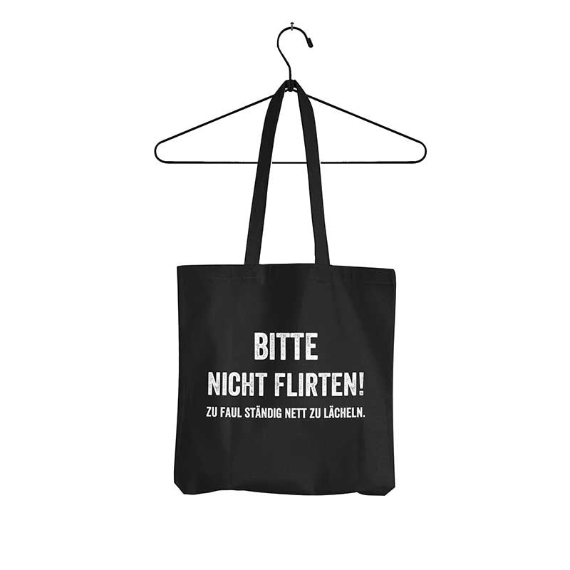 Tasche Nicht flirten! - Schwarzer - Kaffee
