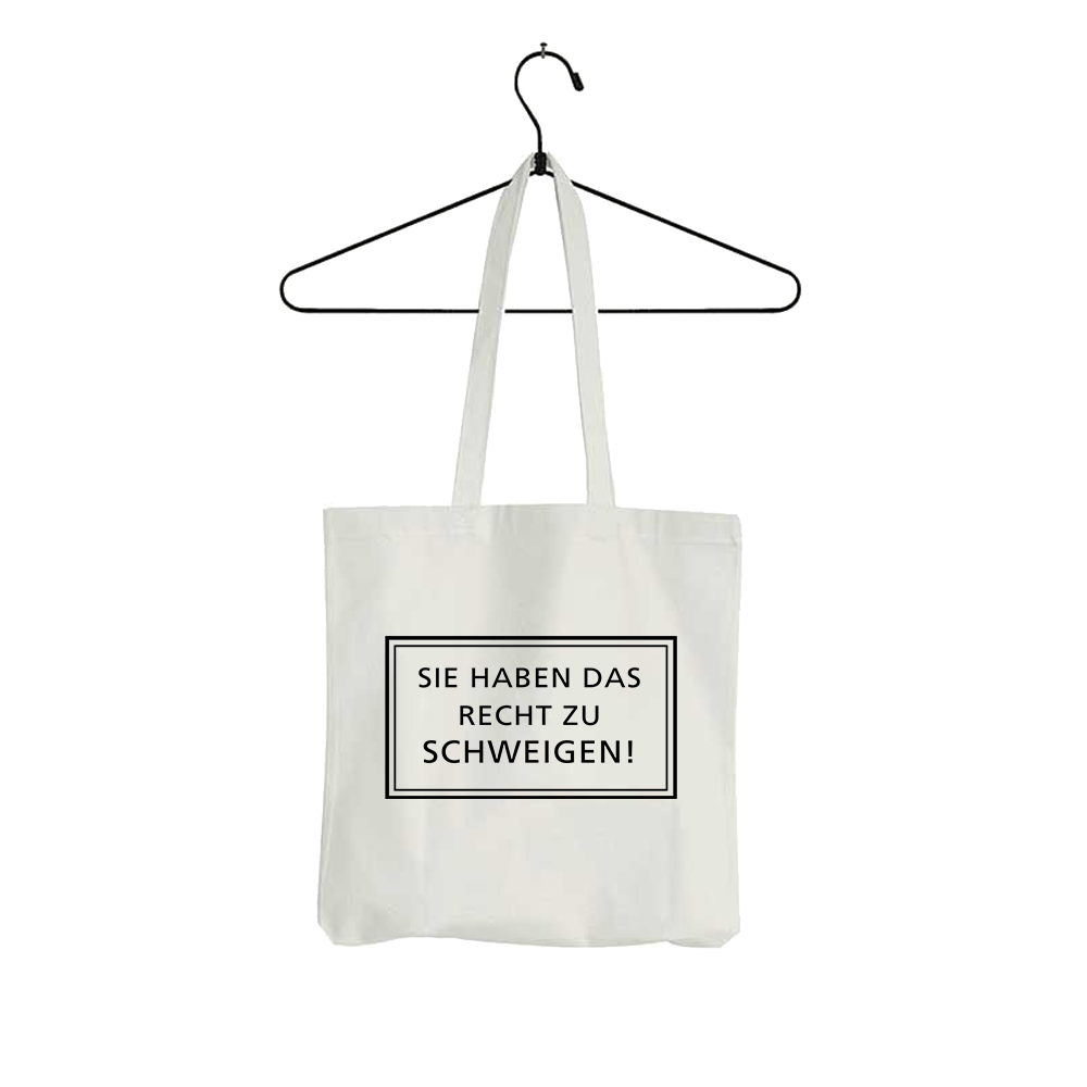 Tasche Sie haben das Recht zu schweigen - Schwarzer - Kaffee