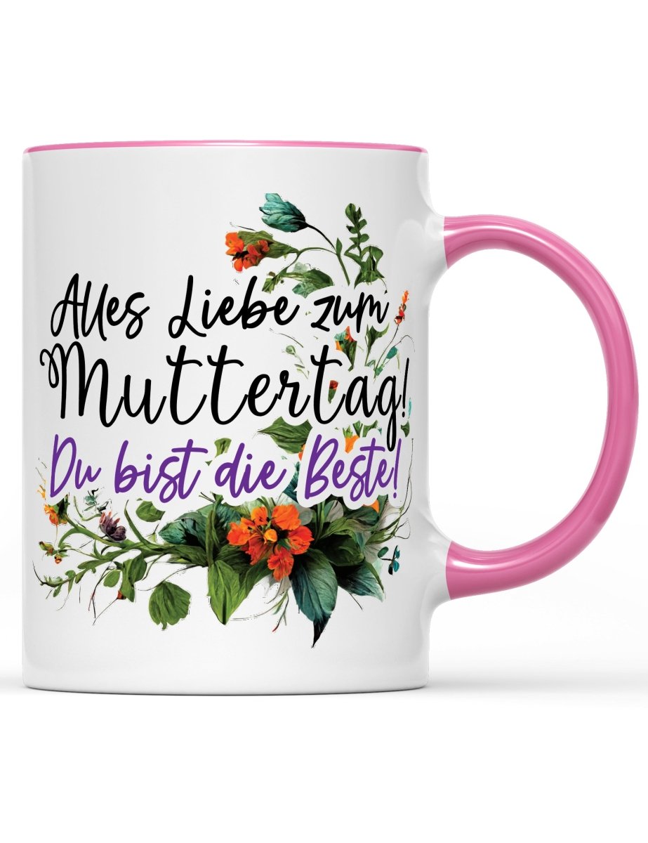 Tasse Alles Liebe zum Muttertag! Du bist die Beste! Muttertag Special - Schwarzer - Kaffee