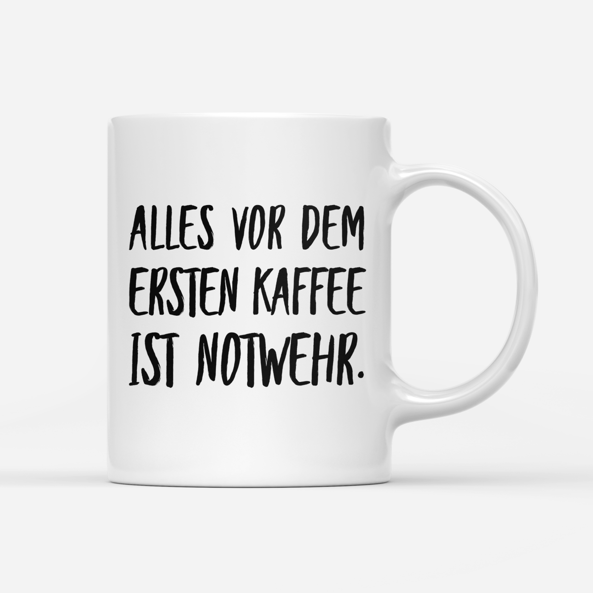 Tasse Alles vor dem ersten Kaffee ist Notwehr - Schwarzer - Kaffee