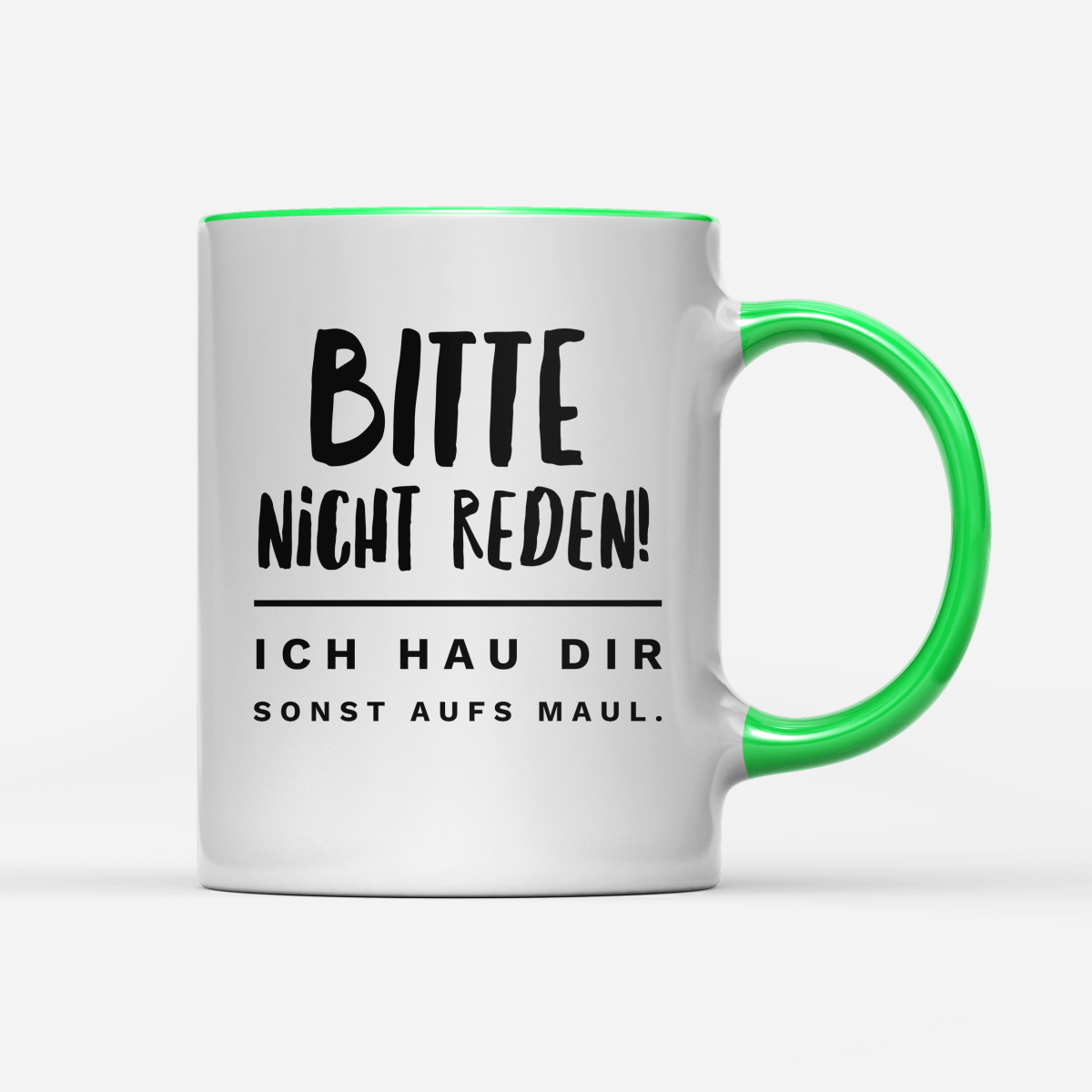 Tasse Bitte nicht reden - Schwarzer - Kaffee