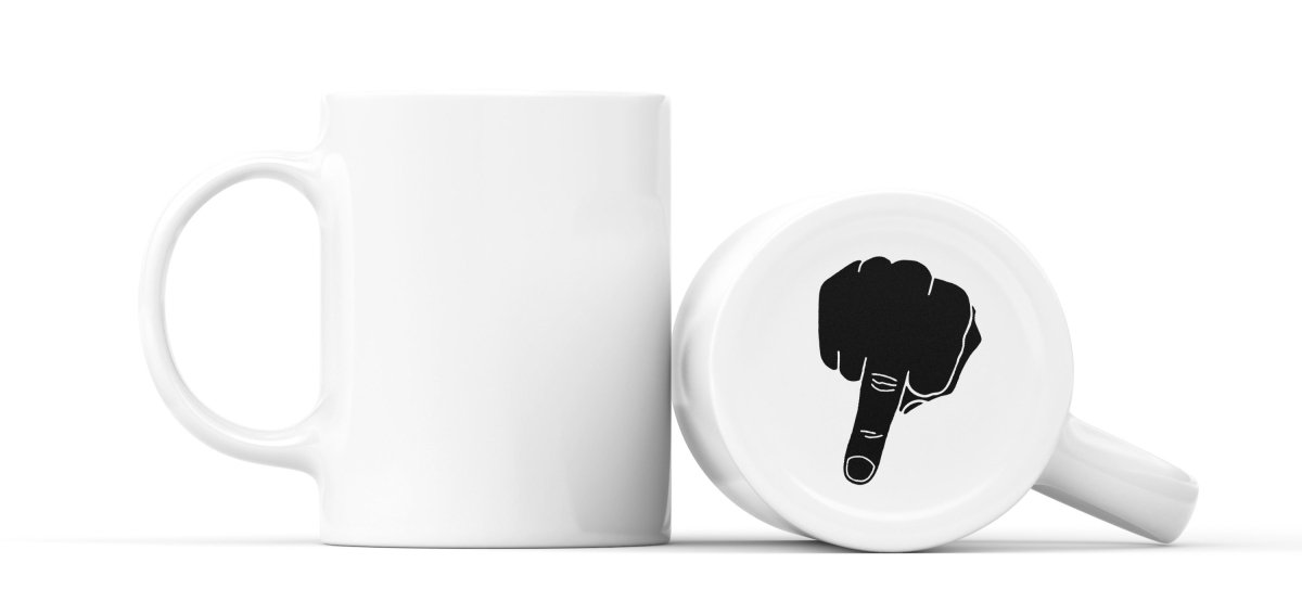 Tasse Black Edition Pur Mittelfinger - Schwarzer - Kaffee