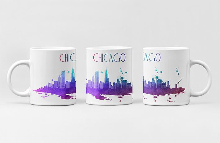 Tasse Chicago - Schwarzer - Kaffee