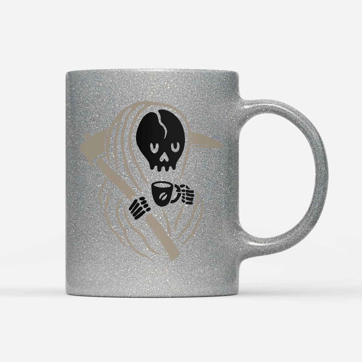 Tasse Glitzer Auszeit - Schwarzer - Kaffee