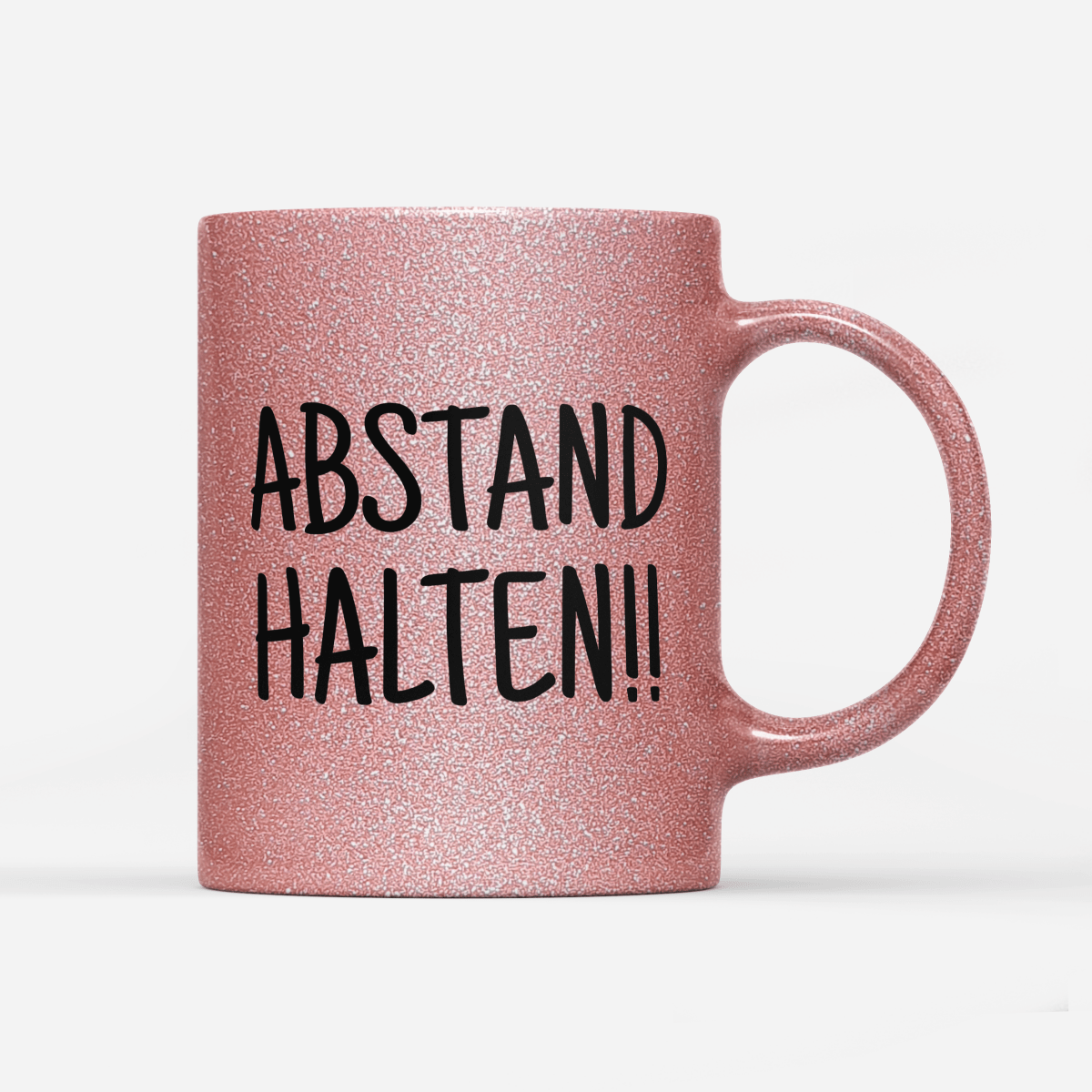 Tasse Glitzer Edition Abstand halten - Schwarzer - Kaffee