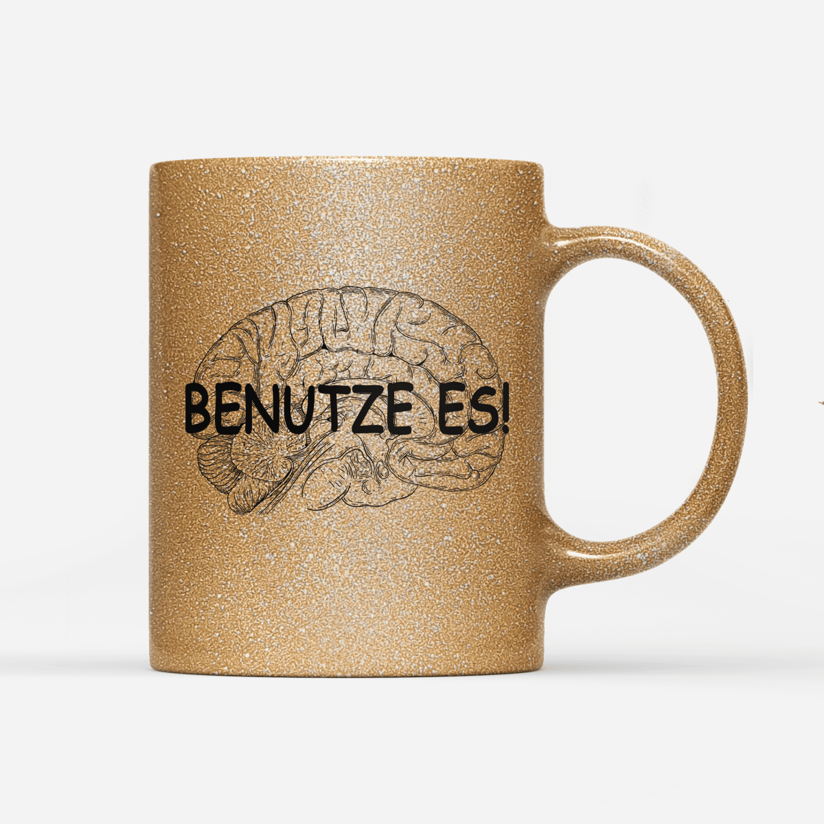 Tasse Glitzer Edition Benutze Es - Schwarzer - Kaffee