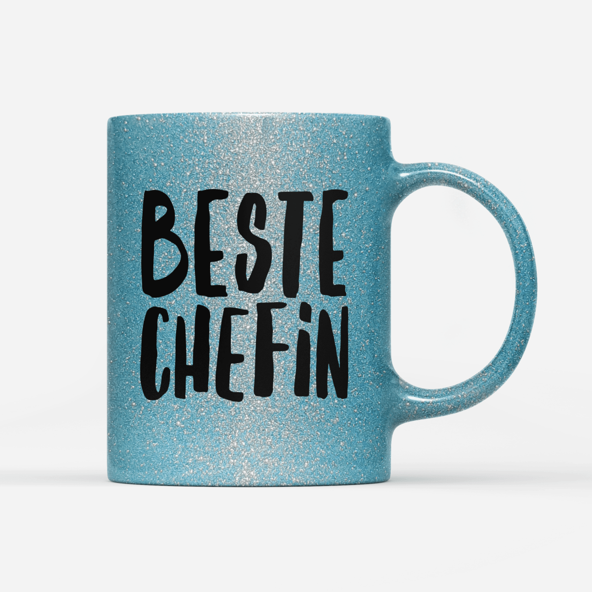 Tasse Glitzer Edition beste Chefin - Schwarzer - Kaffee