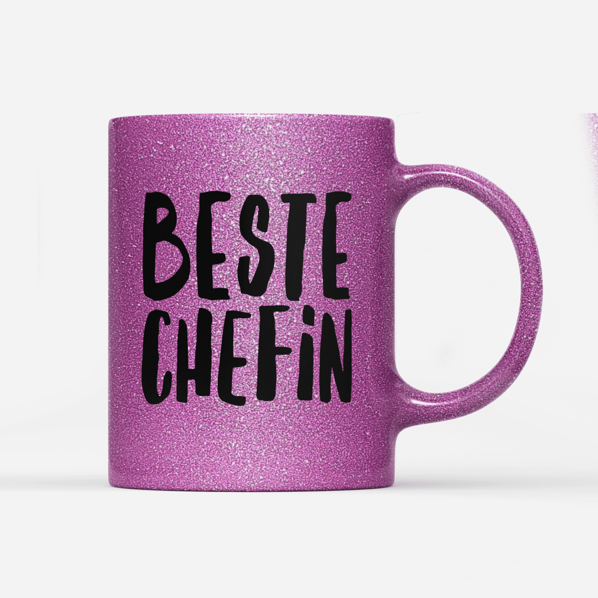 Tasse Glitzer Edition beste Chefin - Schwarzer - Kaffee