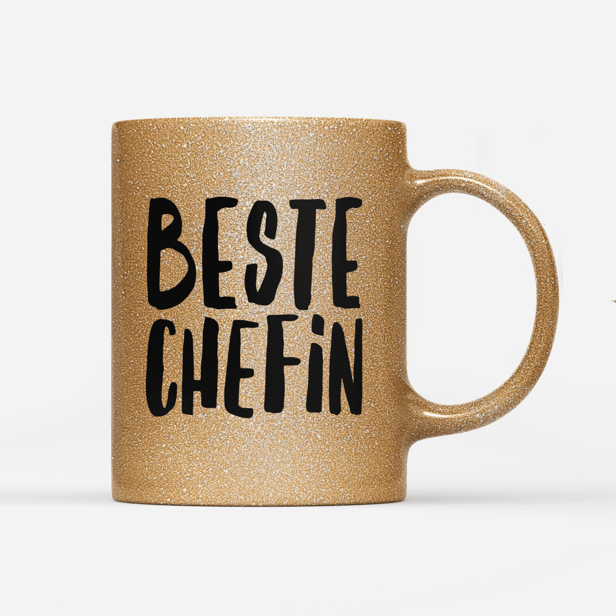 Tasse Glitzer Edition beste Chefin - Schwarzer - Kaffee