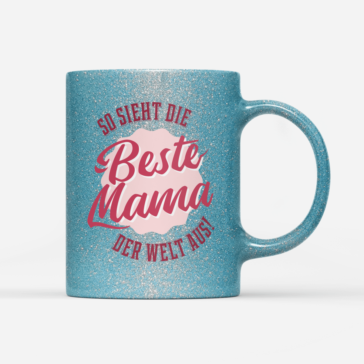 Tasse Glitzer Edition Beste Mama der Welt - Schwarzer - Kaffee