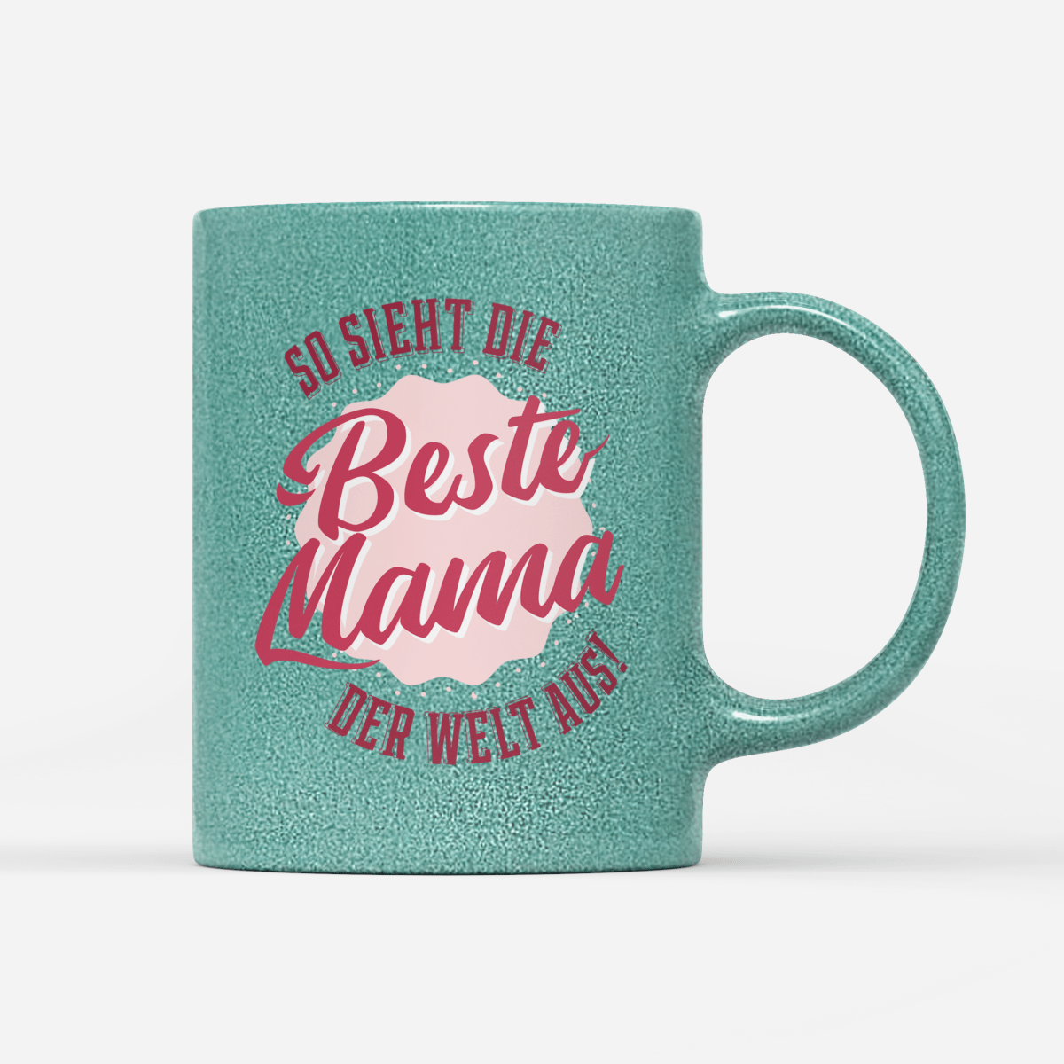 Tasse Glitzer Edition Beste Mama der Welt - Schwarzer - Kaffee